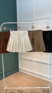 R5422 Front Laced JK Pleated Mini Skirt