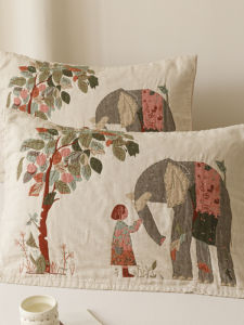 Class a Full Cotton Colored Weave Pillowcase Soft Skin-friendly Pure Cotton Printed New Model 2025 Single Pillow Use