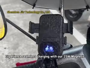 2026 New Motorcycle Bike Phone Holder With Secure Lock Shockproof Bracket GPS Clip Holder for Mobile Phone Wireless Charger