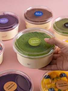 Tiramisu Box Cake Packing Box Mousse Packaging Soymilk Transparent Multi-Layer Disposable Desserts Baking