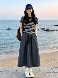 XIANYIJIAO | Loose Fitting Slimming A-Line Skirt for Plus Size
