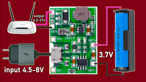 Kit Modul Charger dan Step Up 2A Baterai 18650 Lithium Modul Charger 18650 J5019