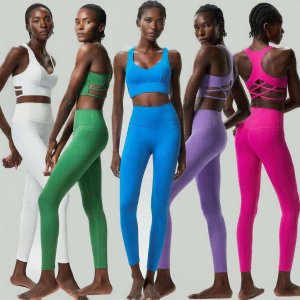 Shockproof Back Beauty High Waist Butt Lifting Yoga Pants Bras Set