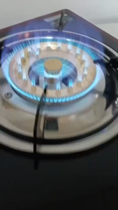 Lucky flame เตาแก๊สตั้งโต๊ะหน้ากระจก 1 หัวทองเหลือง AG-101S + หัวปรับแก๊ส L-325 พร้อมสายแก๊ส