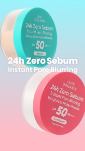 LUXE ORGANIX UV Matte Powder Instant Pore Filter Translucent & Natural Instant Pore Blurring Weightless Sunscreen 15g Spf50 PA+++++ Makeup Cosmetic Oil
