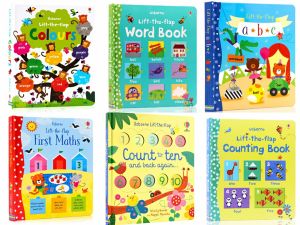 Usborne Lift the Flap ABC Colour Counting Wordbook Hardcover Board book Kids Early Learning 英文原版绘本 儿童英语单词数数幼儿早教启蒙翻翻书 16pages book JW Happy Store