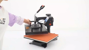 1400W 5IN1 Mesin Press Panas Mesin press panas multifungsi Heat Press Mini Digital Swing / Putar Mesin Press Sablon Kaos 29 x 38cm Dapat digunakan pada kaos topi piring keramik ubin mug tatakan gelas alas mouse puzzle huruf