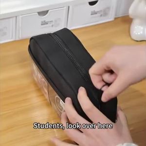 Large-capacity Volcano Pencil Case 3-layer Compartment Storage High-aesthetic Pencil and Stationery Organizer for Boys and Gir