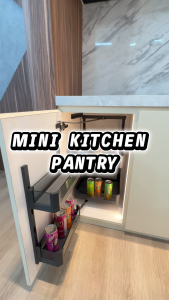 DHM ATELIER 450mm/600mm Kitchen Pantry Multi-Layer Pull Out Cabinet Seasoning Kitchen Storage Shelf Soft Close MINI/TALL set