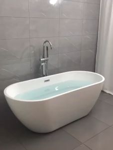 ✅Ready Stock✅ 1.2m Bath Tub Oval Acrylic Bathtub Hotel Model Luxury Adult Rectangle Stand Alone Tab Jacuzzi Mandi 浴缸