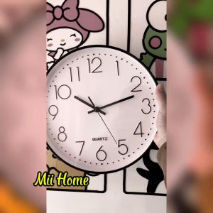 SALE 59K - Đồng hồ treo tường kim trôi mặt kính họa tiết siêu xinh DHTT ĐƯỜNG KÍNH 20CM