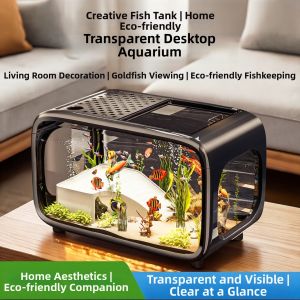 MLZH | Transparent Desktop Aquarium Decor Fish Tank