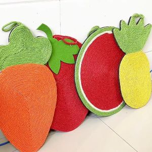 [SG stock] Cat Scratch Board Scrather Mat Natural Sisal Cactus Design Scraching Posts