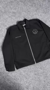 Convergent - Jaket Reguler Casual Pria Wanita Hitam untuk Kerja Jarak Jauh
