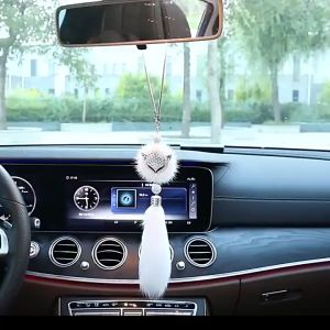 Khánh treo xe ô tô hồ ly đính đá cao cấp - Trang trí gương chiếu hậu xe hơi