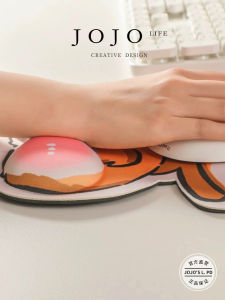 Cute Cartoon Mousepad Wrist Support Anti-Slip Computer Gaming Mouse Mat PU Material Universal Use Soft Cushion Mr Grocery