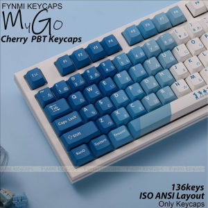 Anime MYGO ISO ANSI Layout 1.8mm Thickness Cherry PBT Keycaps 136 keys Dye-Sublimation 5 Face keycaps for MX Switch