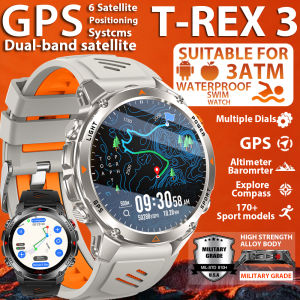 2025 New Military Bluetooth Call Smart Watch Built-in GPS Compass Barometric Altimeter 3ATM Waterproof Sports Smartwatches Men