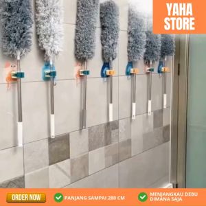 Kemoceng Microfiber Teleskopik Pembersih Debu Panjang 280 CM Flexible Bisa Ditekuk - Yaha Store