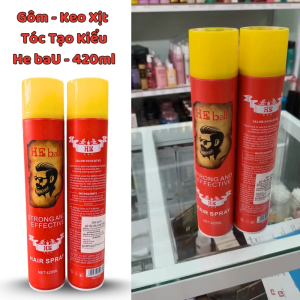 Gôm Keo Xịt Tóc He baU - 420ml Giữ Nếp Tóc Đỉnh Cao Hương Thơm Nam Tính Chính Hãng.