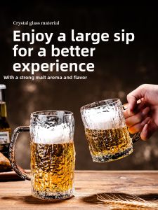 ZHUXI | High Capacity Handle Beer Glasses Luxury Set