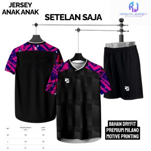 Baju bola setelan dewasa bisa pasang nama nomor