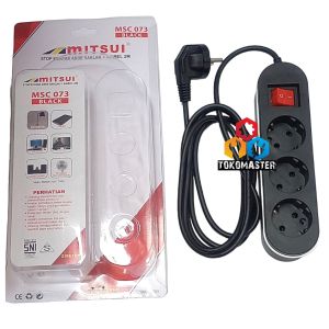 Stop Kontak + USB Colokan Set Kabel 4 Lubang AC 3 USB Mitsui MSC 154 USB Port Terminal Smart Power On Off Adapter Sakelar Saklar