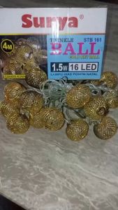 Lampu Natal Surya Ball Gold