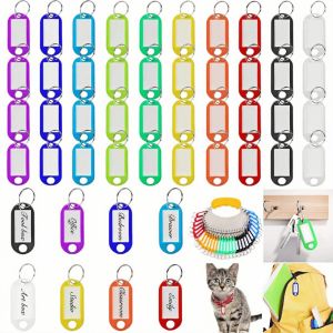 ป้ายพลาสติกติดพวงกุญแจแบบ DIY สำหรับติดกระเป๋าเดินทาง ป้ายชื่อสำหรับติดกุญแจ กระเป๋าเดินทาง สัตว์เลี้ยง จำนวน 50 ชิ้น หลายสี