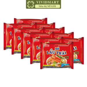 [SET 10 GÓI] - ACECOOK - Mì lẩu Thái Tôm Mì ăn liền lẩu thái Tôm Mì lẩu Thái hương vị Tôm Mì Thế giới mì Acecook (81g/gói)