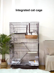 【COD】Cat Cage 4 Layer Pet Cage Foldable Sturdy Pet Furniture Cat Cages With Wheels Stainless
