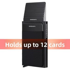 MLZH | Large Capacity Mens Card Holder 12 Cards Aluminum Alloy