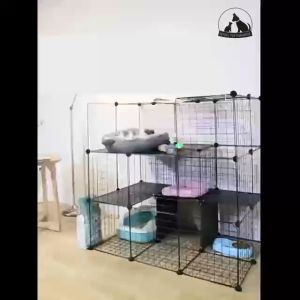 DIY 35*35CMKandang Kucing KandangAnjingPagar Kucing Pagar Hewan PeliharaanKandang Hamster Burung Pagar Besi