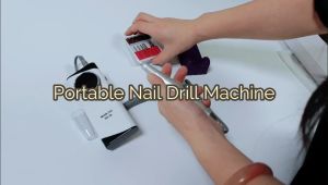 ForeverLily เครื่องกรอเล็บที่ขัดเล็บ 30000RPM หน้าจอ LCD เล็บแบบ Atr ใช้ไร้สาย GD