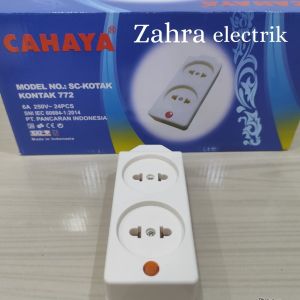 STOP KONTAK GEPENG / STOP KONTAK LISTRIK CAHAYA PLUS LAMPU