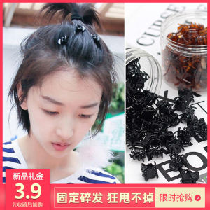 กิ๊บติดผมสีดำขนาดเล็ก สไตล์เกาหลี กิ๊บติดผมหน้าม้า เครื่องประดับผมสำหรับผู้หญิง กิ๊บติดผมแบบเรียบง่ายและสง่างามสำหรับเด็กสาว