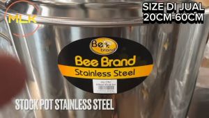 MLK Extra Tebal Stock Pot Soup Small Big Size Kecil Besar Heavy Tahan Guna Stainless Steel Periuk