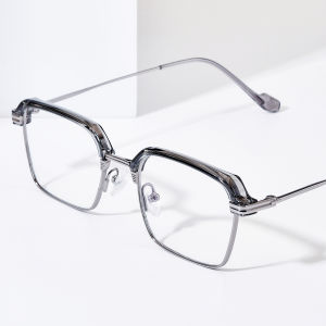 NIANZHEN TR90 Alloy Eyeglasses Frame Men 2025 Square Brand Design Glasses Ultralight-Weight Retro Eyewear Spectacles 6265