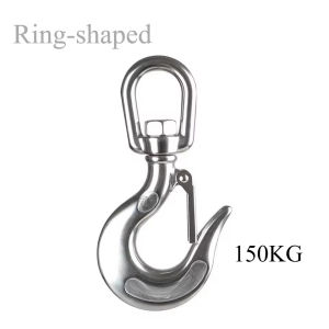 Silver 304 Stainless Steel American Type Trigger Clevis Swivel-Eye Lifting Snap Tone Hook with 150/ 350/650KG Loading Capacity