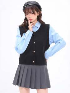 Warrior | Loose Stylish Sweater Vest Female Short Length