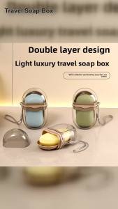 Hộp Đựng Xà Phòng Du Lịch Di Động Có Nắp Đậy Kín Cao Cấp Có Lỗ Thoát Nước Dành Cho Các Chuyến Công Tác Chất Liệu Nhựa.
