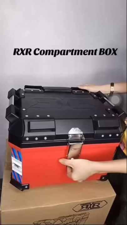 45L RXR TOP MOTORCYCLE TOP BOX HARD PLASTIC HEAVY DUTY COMPARTMENT 988 ...