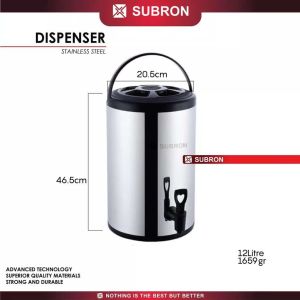 PROMO BUCKET MILK TEA ORIGINAL SUBRON 8L 10L dan 12L /Watter jug/Dispenser stainless