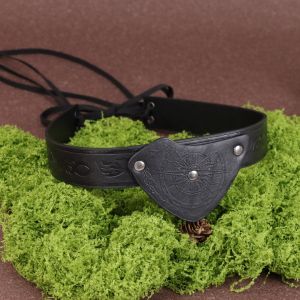 Medieval Embossed Pirate Eye Patch Vintage Faux Leather Eye Mask Viking Accessories Renaissance Eye Cover Cosplay