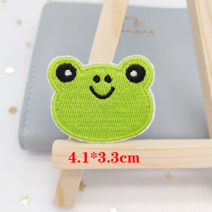 Cartoon Animal Head Iron On Embroidered Patches Thermoadhesive Applique Sticker for Kids Garment Jeans Refurbish Embellishment