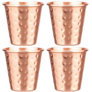 3/4Pcs New 60ml 100% Copper Cups Mini Pure Solid Moscow Mule PURE Copper Mugs-Shaped 2oz Cocktail Cups Beer Milk Mug Drinkware