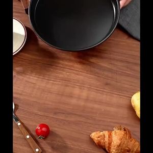 1pcs 8/9/10 Inch Round Pizza Pan Microwave Oven Pan Chip Tray Dish Carbon Steel Non-stick Mold Baking Tool Kitchen Supplies