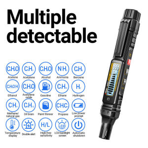 【จัดส่งในประเทศ】เครื่องวิเคราะห์ก๊าซพร้อมเสียงและแสงสัญญาณเตือนปรับความไวแสงไฟ LCD เพื่อค้นหาแหล่งที่มาของก๊าซมีเทน