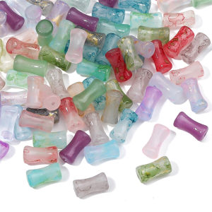 20Pcs 12mm Colorful Crystal Glass Bamboo Joint Space Beads for Bracelet Necklace Keychain DIY Jewelry Making Beads