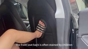 Car Seatback Protector for Tesla Model Y Model 3 Seat Back Protective Child Anti-Kick Mats Black Leather Interior Accessories